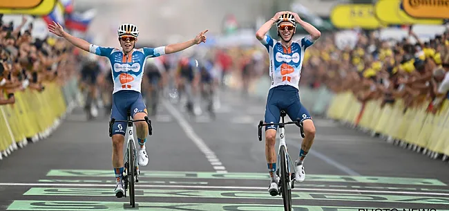 Bardet stunt met ritwinst in Tour na knotsgekke koppeltijdrit met ploegmakker