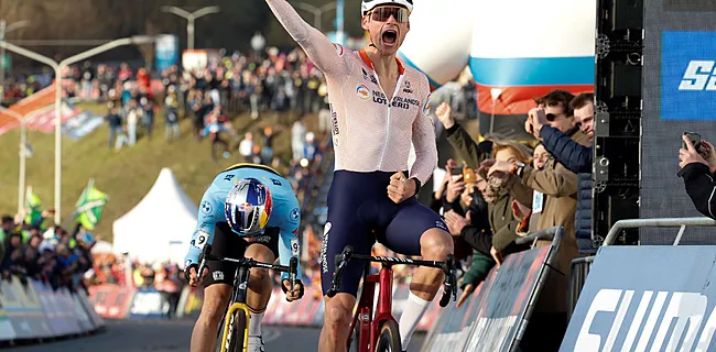 Mathieu van der Poel sprint naar wereldtitel na razendspannende thriller