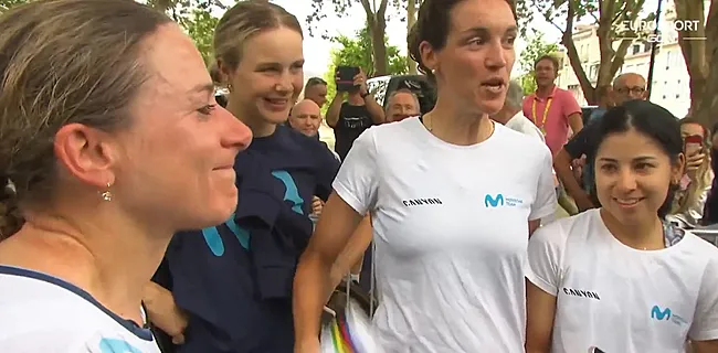 Hevige emoties bij Van Vleuten na mislopen Tour-podium